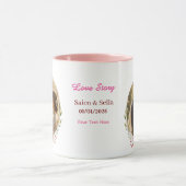 Personalisierter Hochzeitstag-Mug  Tasse (Zentrum)