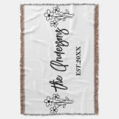 Personalisierter Hochzeitstag Nachname Geschenk Decke (Vorderseite Vertikal)