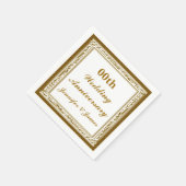 Personalisierter Hochzeitstag Napkin Serviette (Ecke)