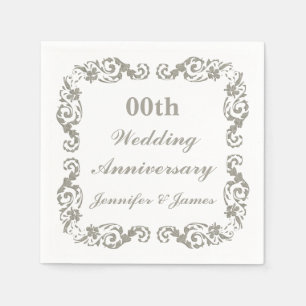 Personalisierter Hochzeitstag Napkin Serviette