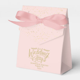 Personalisierter Hochzeitstag Rosa Gold Geschenkschachtel