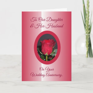 Personalisierter Hochzeitstag Rose Tochter Ehemann Karte