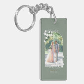 Personalisierter Hochzeitstag Schlüsselanhänger (Vorderseite links)