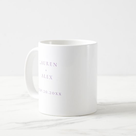 Personalisierter Hochzeitstag Tasse (Vorderseite Links)