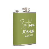 Personalisierter Hochzeitstag Trauzeuge Modernes G Flachmann (Rechts)