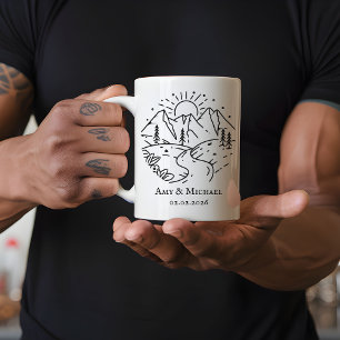 Personalisierter Hochzeitstagsbecher   Geschenk fü Kaffeetasse