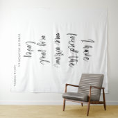 Personalisierter Hochzeitsteppich-Hintergrund mit Wandteppich (Beispiel (Horizontal))