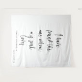 Personalisierter Hochzeitsteppich-Hintergrund mit Wandteppich (Vorderseite (Horizontal))