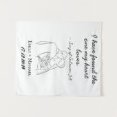 Personalisierter Hochzeitsteppich Wandteppich (Vorderseite (Horizontal))
