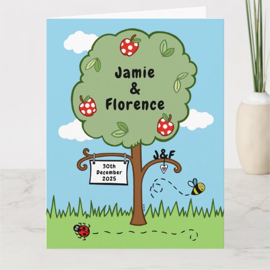 Personalisierter Hochzeitstil Karte (Vorderseite)