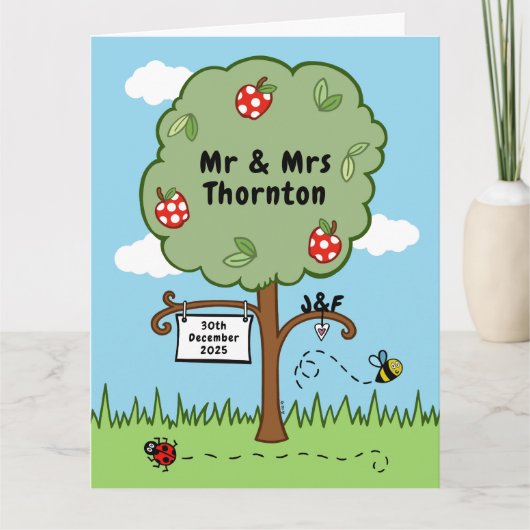 Personalisierter Hochzeitstil Karte (Vorderseite)