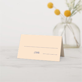 Personalisierter Hochzeitstisch in Beige Platzkarte