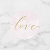 Personalisierter Hochzeitstisch in Rosa Konfetti (Klein Vorderseite)