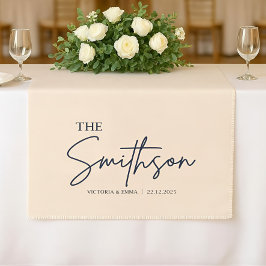 Personalisierter Hochzeitstischläufer, Benutzerdef Kurzer Tischläufer