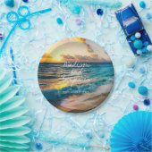 Personalisierter Hochzeitstorte am Strand Teller (Party)