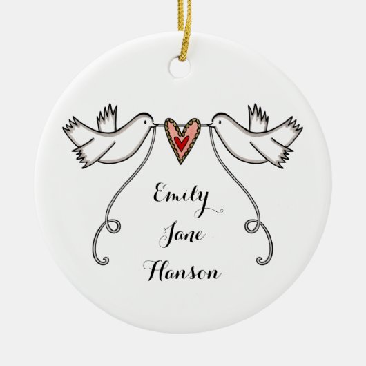 Personalisierter Hochzeitsvorschlag heiraten mir G Keramik Ornament (Vorne)
