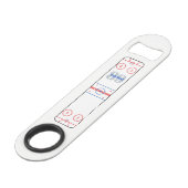 Personalisierter Hockey-Eisbahnen-Diagramm-Entwurf Speedflaschenöffner (Vorderseite Schrägansicht)