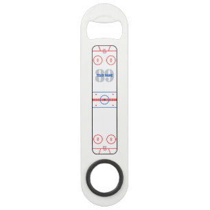 Personalisierter Hockey-Eisbahnen-Diagramm-Entwurf Speedflaschenöffner