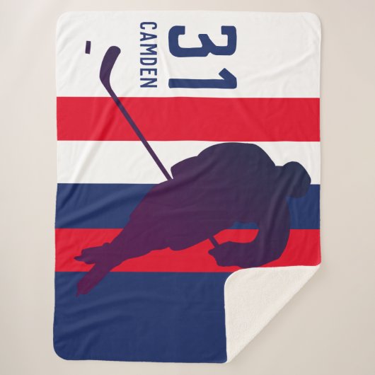 Personalisierter Hockey-Sherpa-Blanken Sherpadecke (Vorderseite)