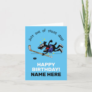 Personalisierter Hockey-Spieler Geburtstag Hockey Karte