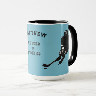 Personalisierter Hockey-Spieler-Geschenkbecher Tasse