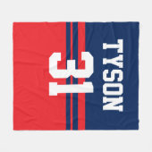 Personalisierter Hockeyschläger Fleecedecke (Vorderseite (Horizontal))