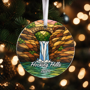 Personalisierter Hocking Hills State Park Acryl-Sc Ornament