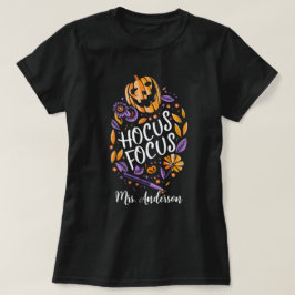 Personalisierter 'Hocus Focus' Lehrer Halloween T-Shirt