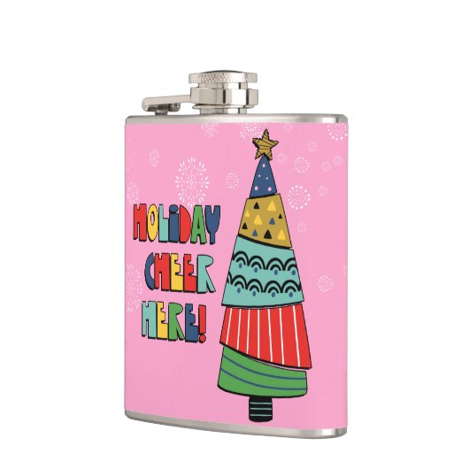 Personalisierter Holiday Chef Hier Flasche Flachmann (Links)