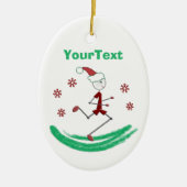 PERSONALISIERTER Holiday Stick Runner Typ Keramik Ornament (Vorne)