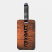 Personalisierter hölzerner Blick Gepäckanhänger (Rückseite vertikal)