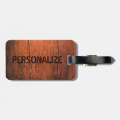 Personalisierter hölzerner Blick Gepäckanhänger (Rückseite horizontal)