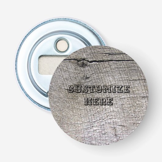 Personalisierter hölzerner flaschenöffner (Vorderseite)