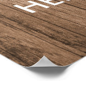 Personalisierter Holzhintergrund Poster (Ecke)