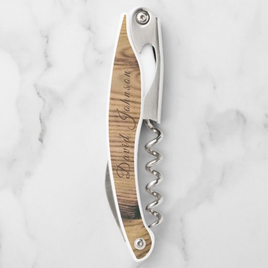 Personalisierter HolzLook Kellnermesser (Rückseite)