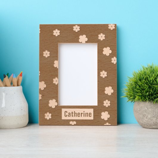Personalisierter Holzrahmen für sie Geätzte Rahmen (Vorderseite)