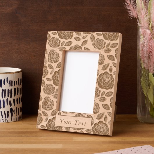 Personalisierter Holzrahmen für sie Geätzte Rahmen (Linke Ecke)