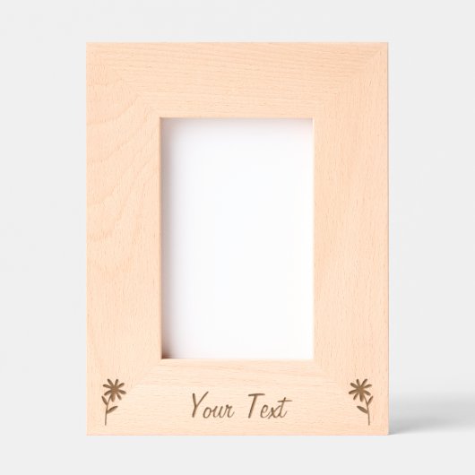 Personalisierter Holzrahmen für sie Geätzte Rahmen (Vorderseite)