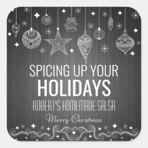 Personalisierter Homemade Salsa Urlaub Quadratischer Aufkleber