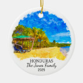 Personalisierter Honduras-Ornament, Zentralamerika Keramik Ornament (Vorne)