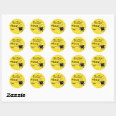 Personalisierter Honey Label Cartoon Bee Round Auf Runder Aufkleber (Blatt)