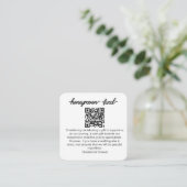 Personalisierter Honeymoon Fund QR Wedding Registr Begleitkarte (Stehend Vorderseite)