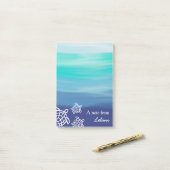 Personalisierter Honu Seeschildkröte-Ozean-Strand Post-it Klebezettel (Auf Schreibtisch)