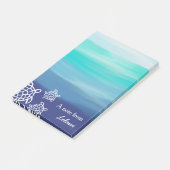 Personalisierter Honu Seeschildkröte-Ozean-Strand Post-it Klebezettel (angewinkelt)