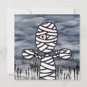 Personalisierter Horror Creepy Mummy Halloween-Par Einladung (Vorderseite)
