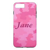 Personalisierter Hot-Pink-Camouflage iPhone 7 Fall Case-Mate iPhone Hülle (Rückseite)