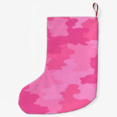 Personalisierter Hot Pink Camouflage Weihnachten S Kleiner Weihnachtsstrumpf (Rückseite)