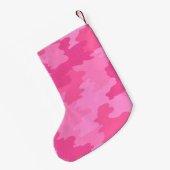 Personalisierter Hot Pink Camouflage Weihnachten S Kleiner Weihnachtsstrumpf (Rückseite (Hängend))