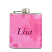 Personalisierter Hot Pink Camouflask Flachmann (Vorderseite)