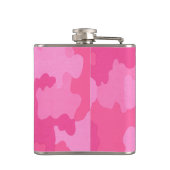 Personalisierter Hot Pink Camouflask Flachmann (Rückseite)